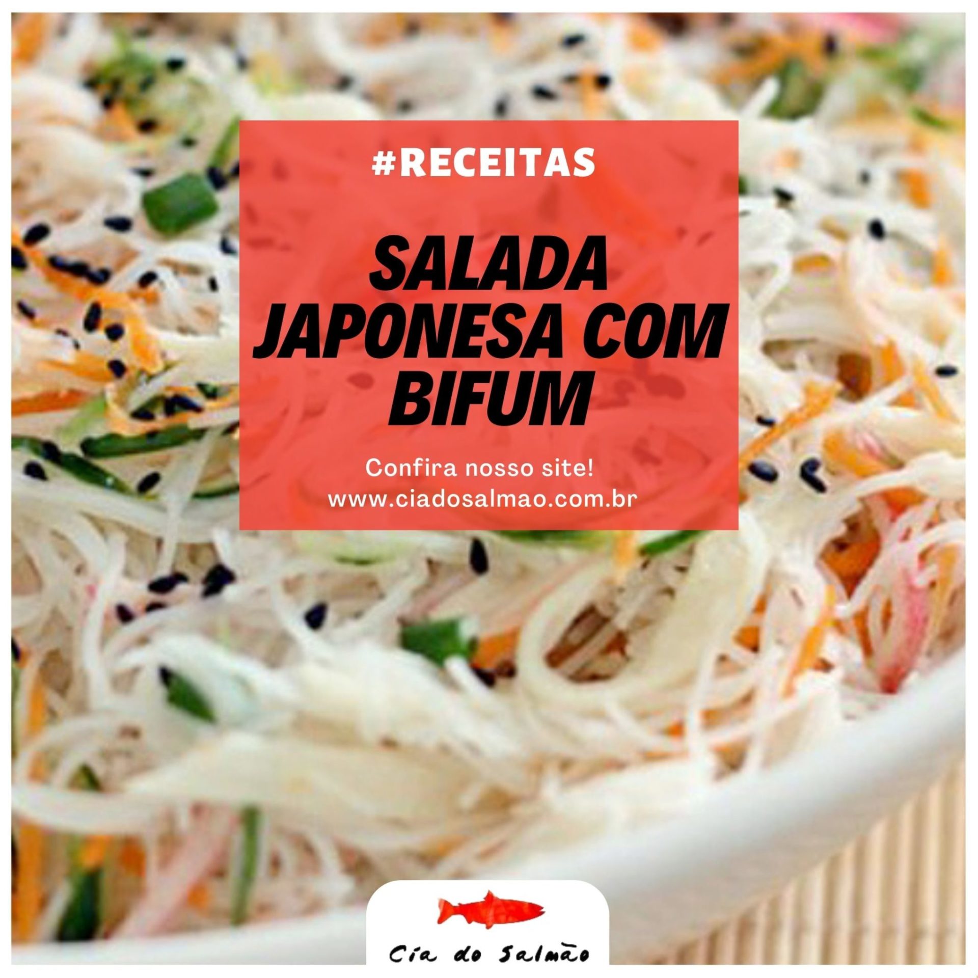 Salada japonesa com Bifum